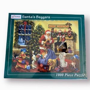 Vermont Christmas Company Santa's Beggars 1000 Piece Puzzle SEALED USA